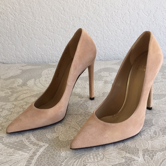 Stuart Weizmann nude suede heels - Picture 6 of 8